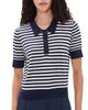 Renggli Renggli Stripe Knit Polo Midnight/Chalk - 1
