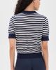 Renggli Renggli Stripe Knit Polo Midnight/Chalk - 3