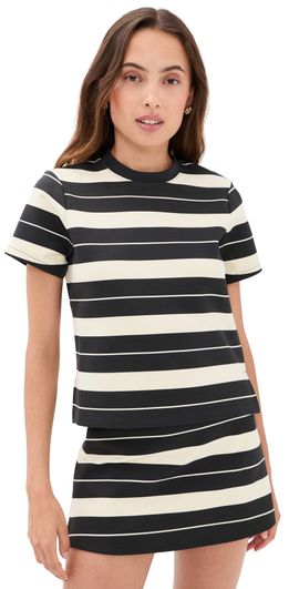 Renggli Renggli Stripe Slit Tee Cream/Ink