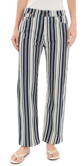 Renggli Renggli Stripe Straight Jeans Chalk/Midnight