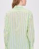 Renggli Renggli Striped Boxy Long Sleeve Button Up Shirt Kiwi/Azure - 3