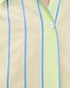 Renggli Renggli Striped Boxy Long Sleeve Button Up Shirt Kiwi/Azure - 6