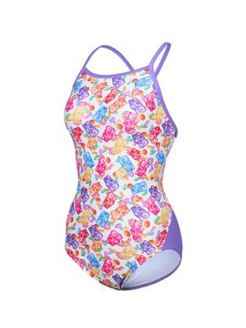 renomaswim Jelly Double X-Back Strap One-Piece Swimsuit [Purple] (RN-LS2F507-PP)