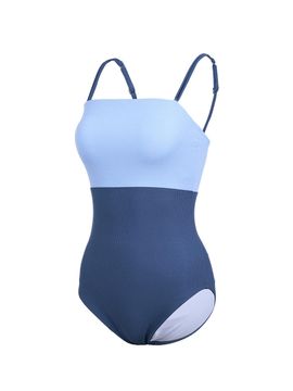 renomaswim Pastel Two-Tone Monokini One-Piece [Blue] (RN-LS2F311-BU)