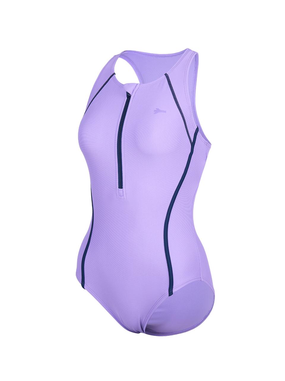 renomaswim Women's Banding Y-Back One-Piece Swimsuit [Purple] (RN-LS2F504-PP)