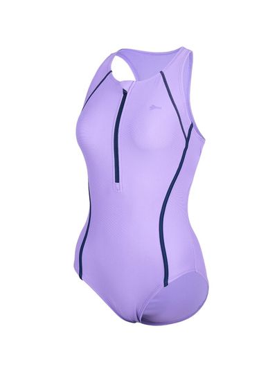 renomaswim Women's Banding Y-Back One-Piece Swimsuit [Purple] (RN-LS2F504-PP)