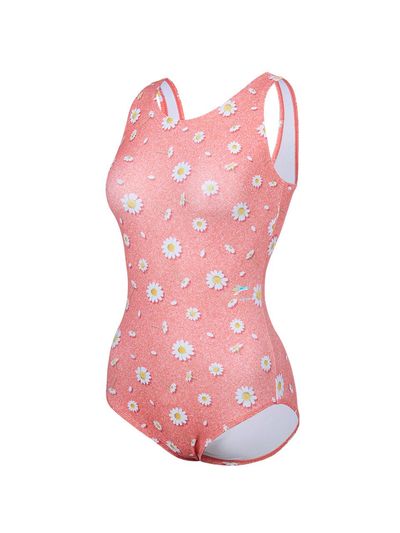 renomaswim Women's Daisy U-Back One-Piece Swimsuit [Orange] (RN-LS2F503-OR)