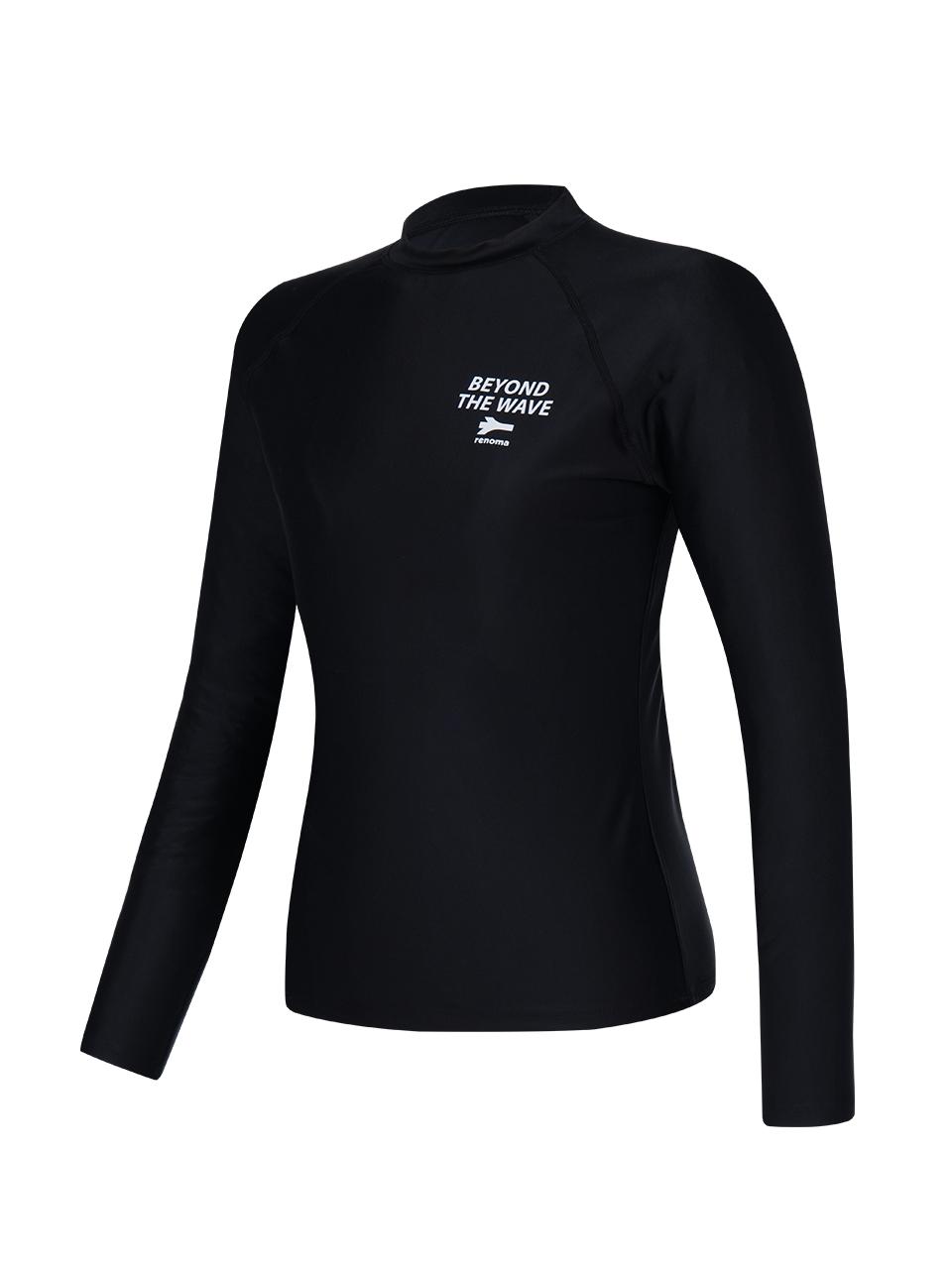 renomaswim Women's Enjoy Round Rashguard [Black] (RN-CS2F552-BK)