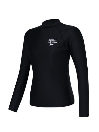 renomaswim Women's Enjoy Round Rashguard [Black] (RN-CS2F552-BK)