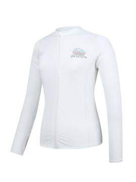renomaswim Women's Enjoy Zip-Up Rash Guard (RN-CS2F551-IV) [Ivory]