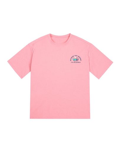 renomaswim Women's Sorona Loose Fit Short Sleeve Rashguard [Pink] (RN-CS2F301-CR)