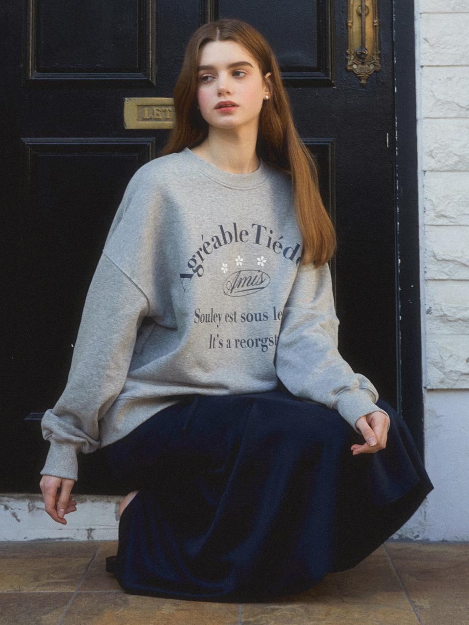 REORG At Blossom Sweatshirt Gray