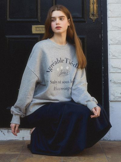 REORG At Blossom Sweatshirt Gray