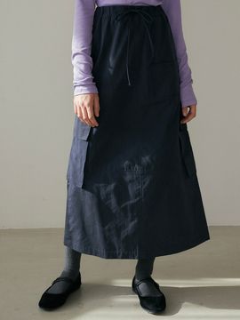 REORG DRO Banding Cargo Skirt _ Navy