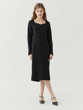 REORG Dro Bolero Heart Neck Dress_Black