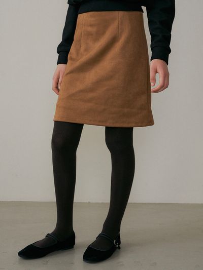 REORG DRO Eco-Suede Mini Skirt _ Camel