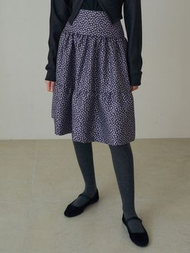 REORG DRO Floral Tiered Midi-Skirt _ Purple