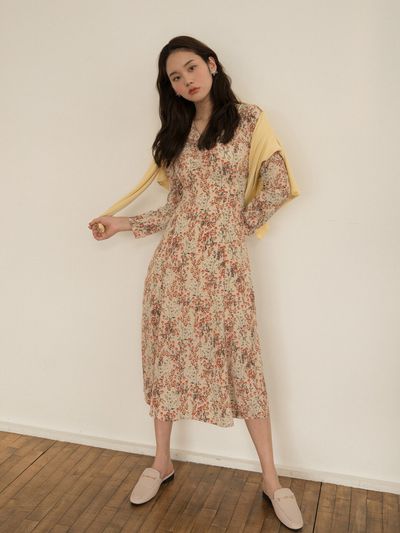 REORG For Pattern Flutter Long Dress