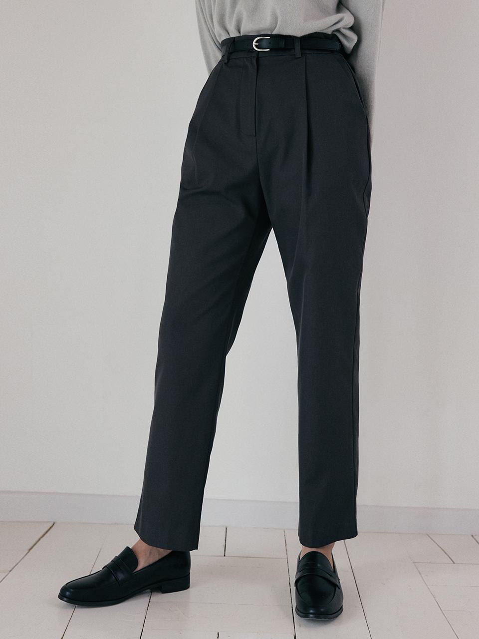 REORG High Rise Tapered Fit Pants [Dark Grey]