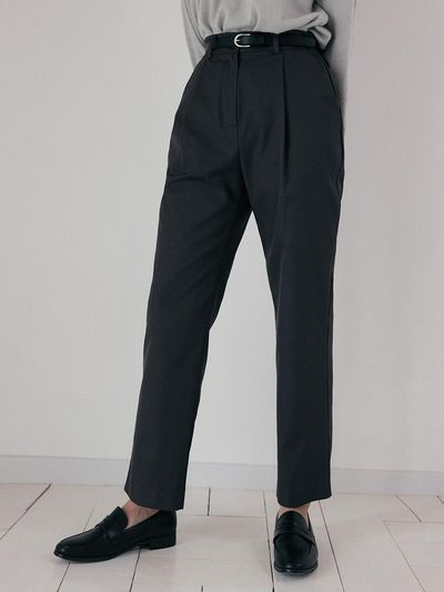 REORG High Rise Tapered Fit Pants [Dark Grey]