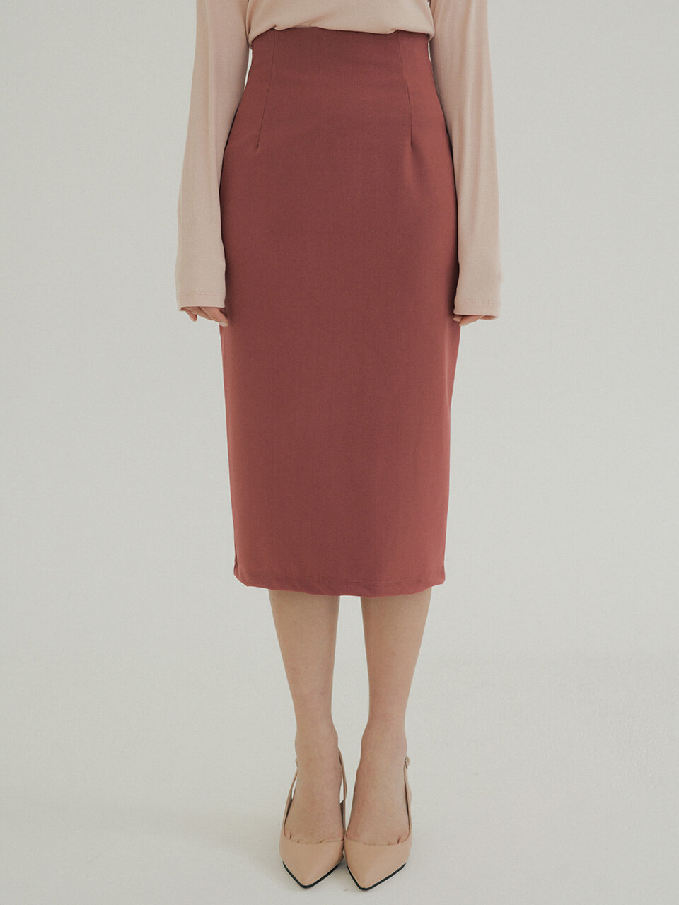 REORG KACK Back Slit Skirt (Rose)