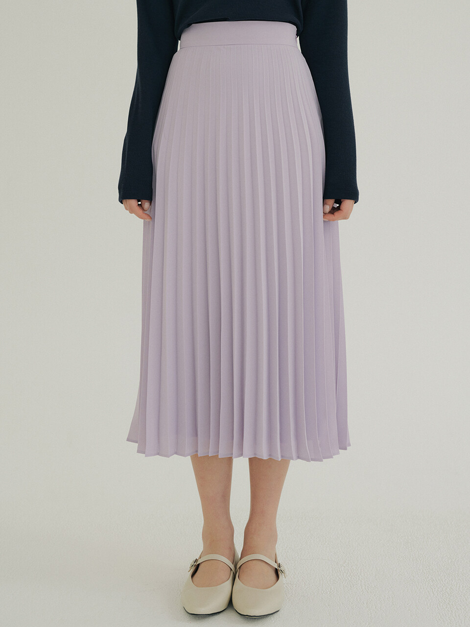 REORG KACK Banded Accordion Skirt (Lilac)