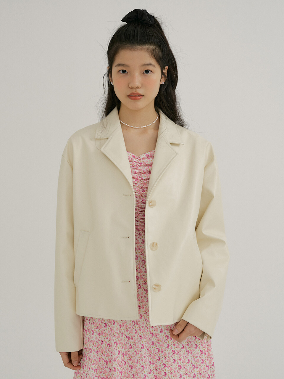 REORG KACK Leather Jacket (Cream)