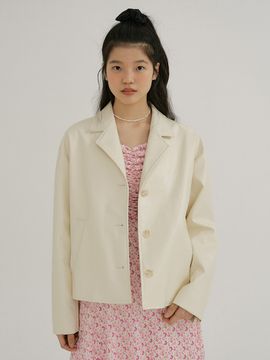 REORG KACK Leather Jacket (Cream)