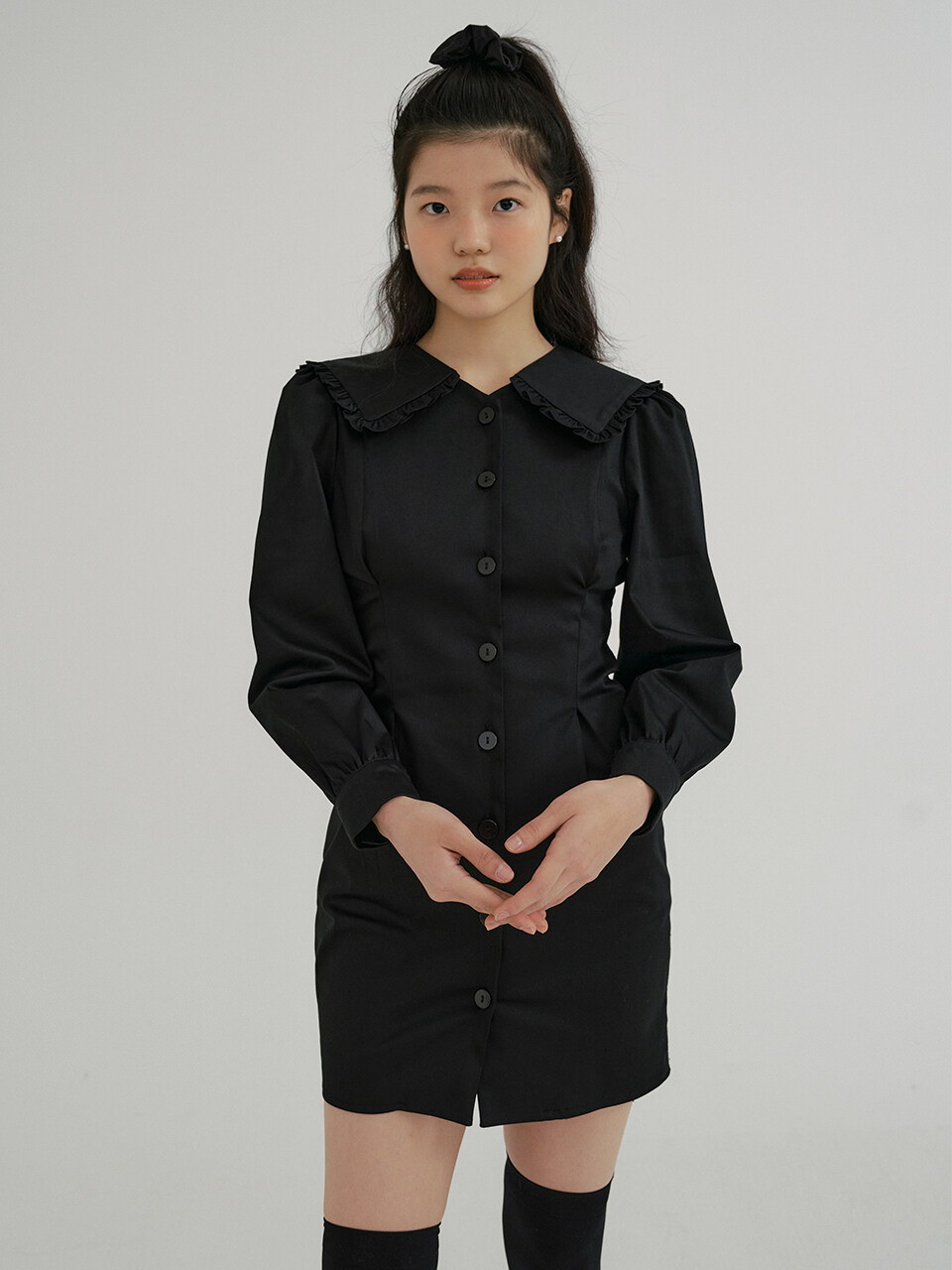 REORG KACK Sailor Collar Dress (Black)