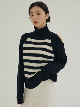 REORG KACK Turtle Stripe Knit (Navy)