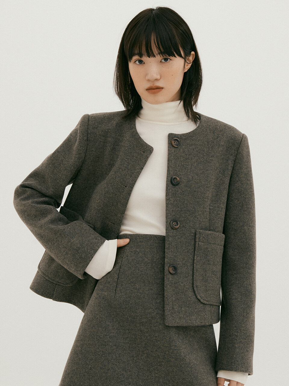 REORG NOI Preppy Tweed Jacket (Charcoal)