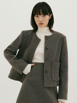 REORG NOI Preppy Tweed Jacket (Charcoal)