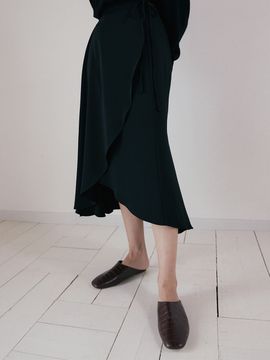 REORG Nue Wrap Flare Skirt Black