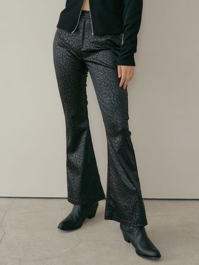 REORG Pod Leopard Disco Pants_Black