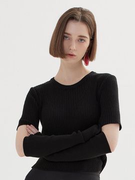 REPERE ILENE Knit Top & Warmer Set Yoga [2 colors]