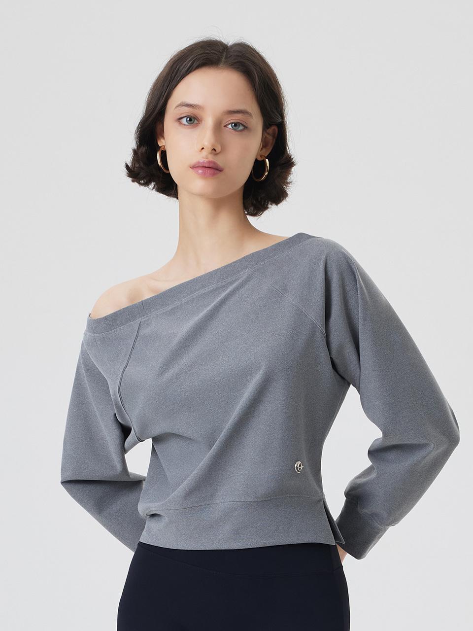 REPERE Isolde Off-Shoulder Sweatshirt [3 colors]