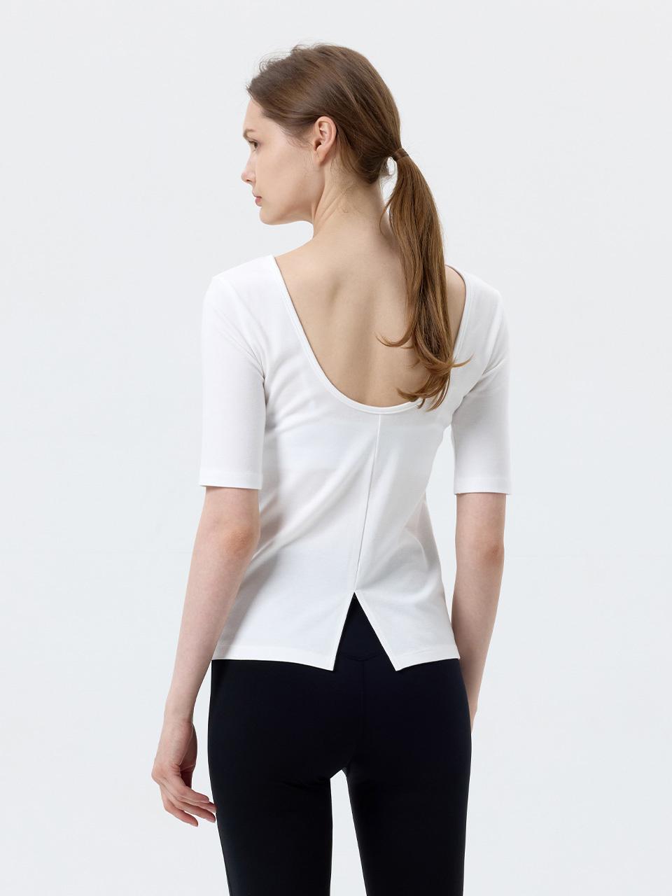 REPERE PHRYNE: Phryne Back Slit Short Sleeve (2 colors)