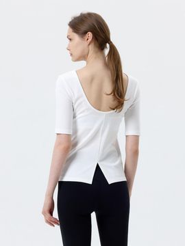 REPERE PHRYNE: Phryne Back Slit Short Sleeve (2 colors)