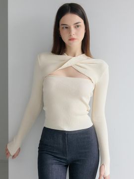 REPERE REPOSSI Knit Cover-up Yoga Wear (2 colors)