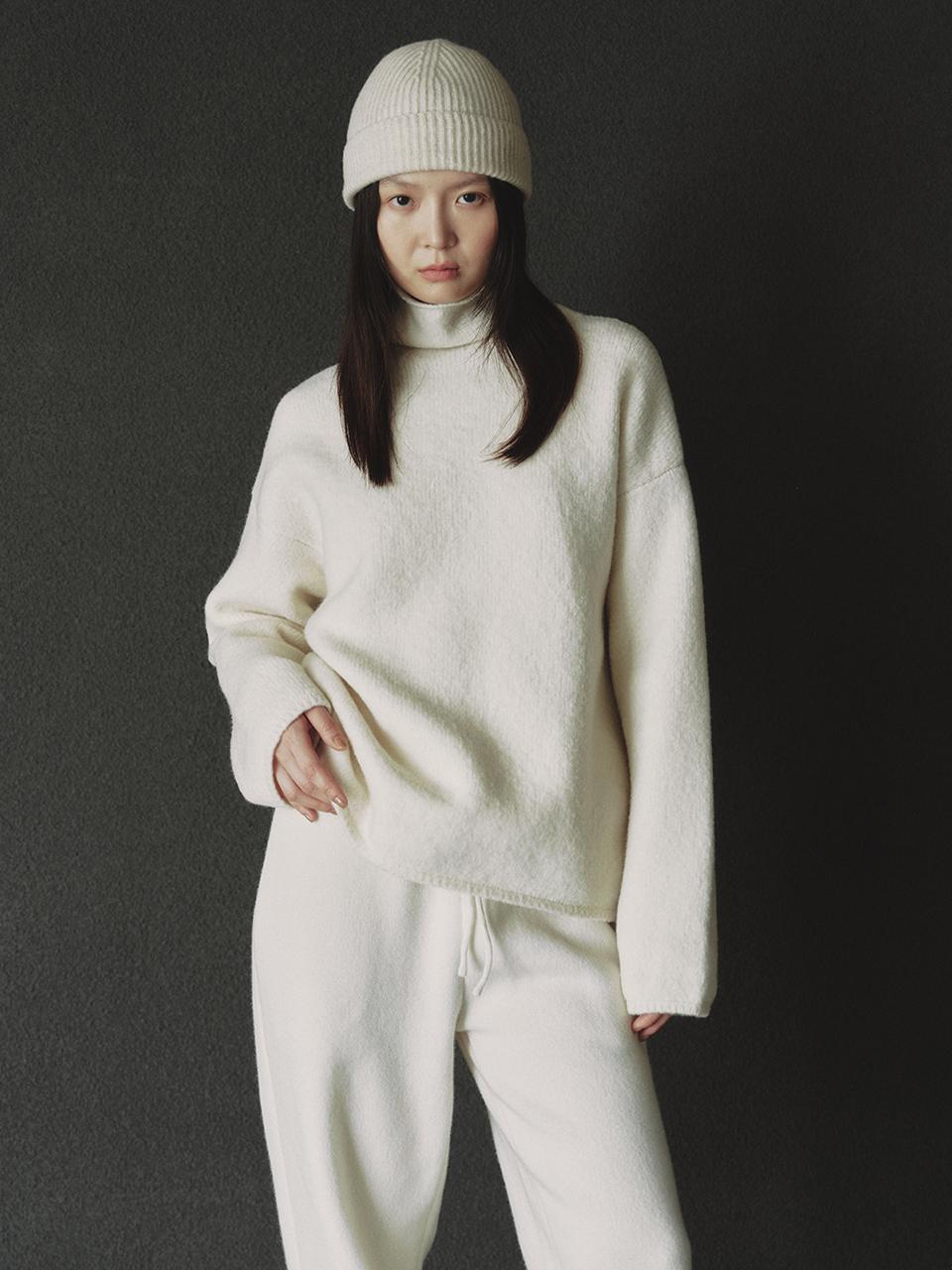 REPLAIN SNOWY CHUNKY KNIT_IVORY