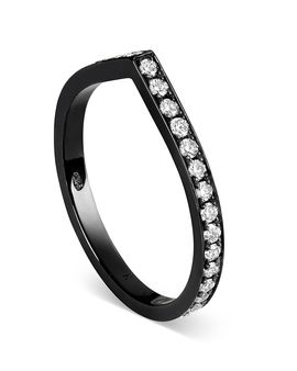 Repossi Repossi 18K Black Gold Antifer Diamond V Shape Ring