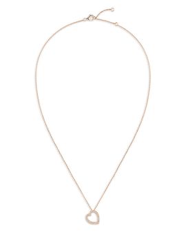 Repossi Repossi 18K Rose Gold Antifer Diamond Heart Pendant Necklace, 0.12 tcw