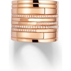 REPOSSI REPOSSI Antifer 10-Row 18K Rose Gold & Diamond Ring 