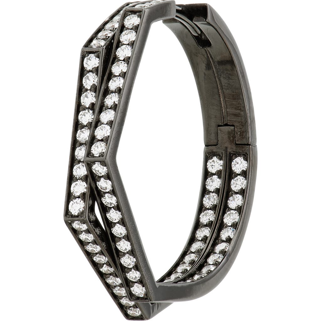 REPOSSI REPOSSI Antifer 2-Row Diamond Pavé Huggie Hoop Earring