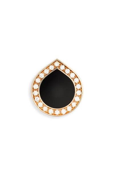 REPOSSI REPOSSI Antifer Onyx & Diamond Pavé Stud Earring 