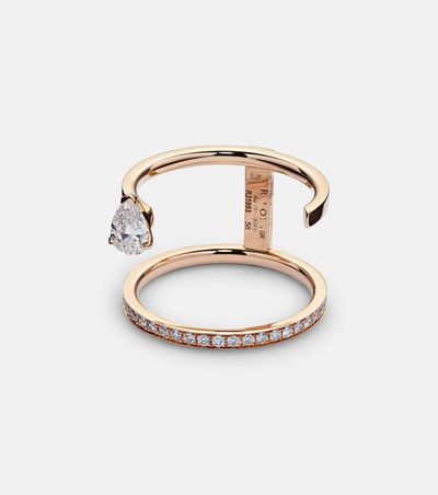 Repossi Repossi Serti Sur Vide 18kt rose gold ring with diamonds