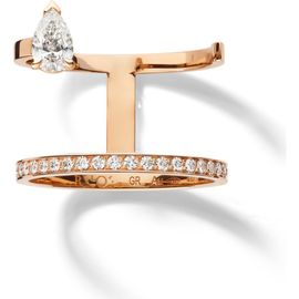 REPOSSI REPOSSI Serti sur Vide 2-Row Pear-Cut Diamond Ring