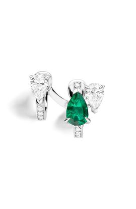 REPOSSI REPOSSI Serti sur Vide Pavé Diamond & Emerald Earring