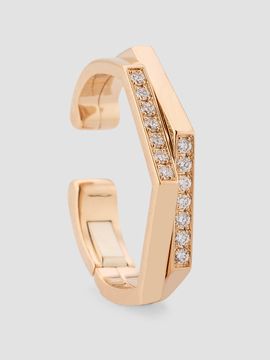 Repossi Women's Antifer 18K Rose Gold & 0.11 TCW Diamond Double-Row Ear Cuff