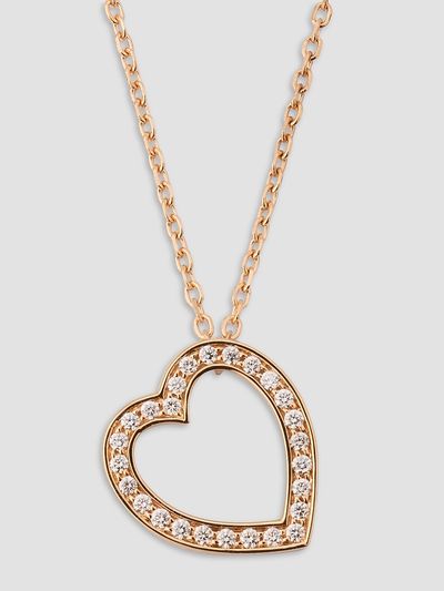 Repossi Women's Antifer 18K Rose Gold & 0.12 TCW Diamond Heart Pendant Necklace